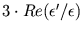 $3\cdot Re(\epsilon ' /\epsilon)$