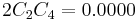 2 C _2 C _4 = 0.0000\,