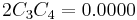 2 C _3 C _4 = 0.0000\,