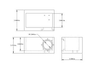CAD drawing of ablation chamber